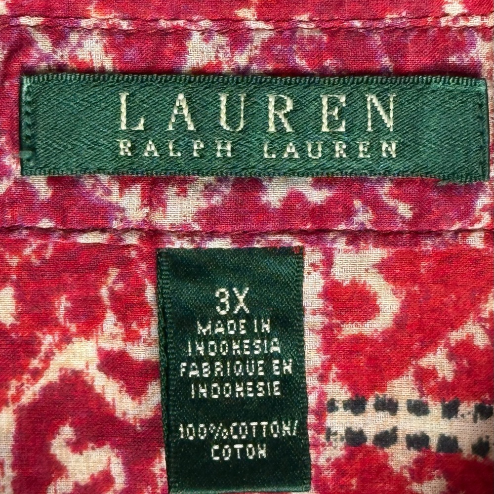 Ralph Lauren Multicolor Patchwork Button Down Cot… - image 3